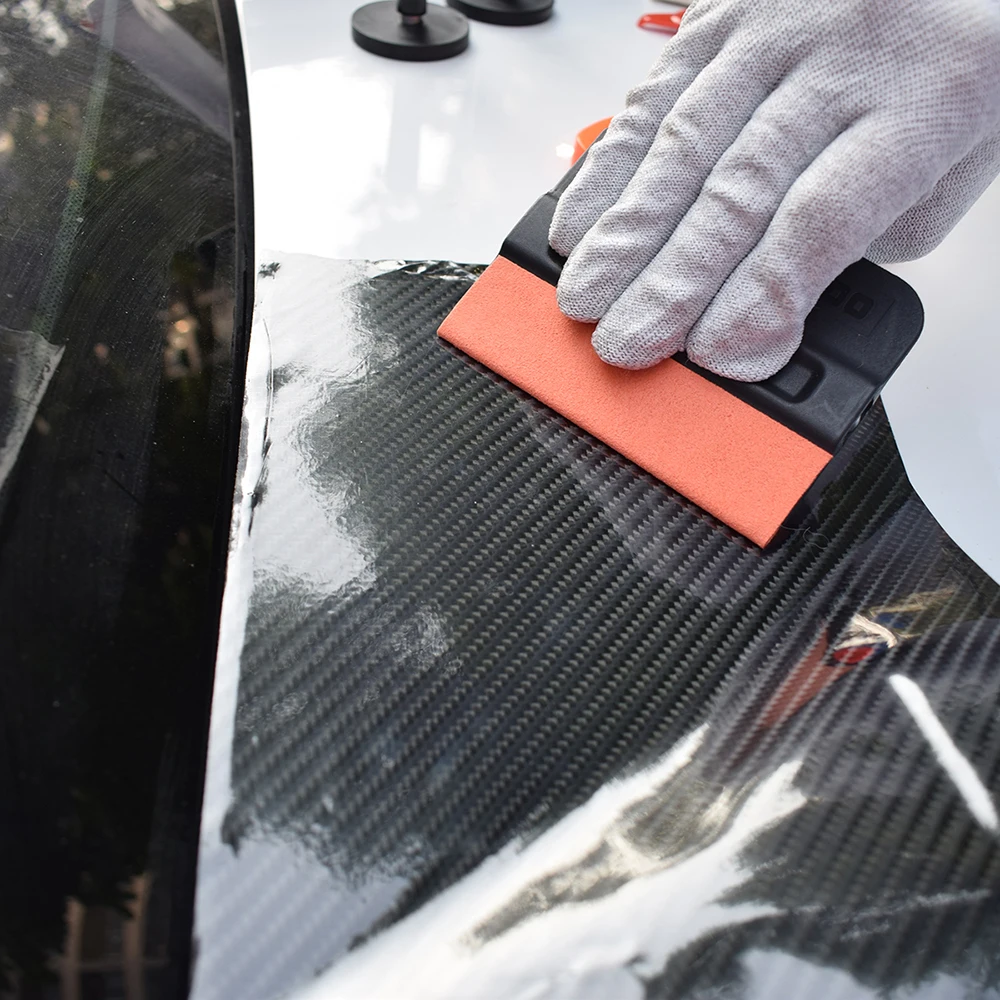 5Ps المغناطيسي ممسحة الفينيل سيارة التفاف نافذة تينت مكشطة مغناطيسية مع خالية من الخدش الجلد المدبوغ ورأى سيارة التفاف فيلم تثبيت A104 #5