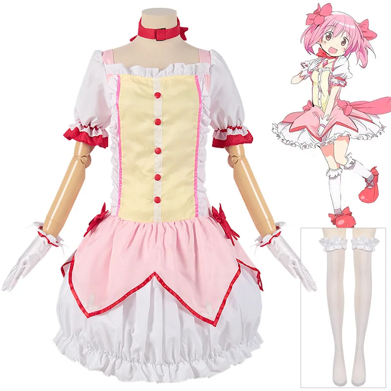 القوس السهم ماجيكا كانام فستان شعر مستعار كانام مادوكا ملابس ل كوميك كون تأثيري أنيمي فتاة سحرية كانام مادوكا تأثيري حلي #1