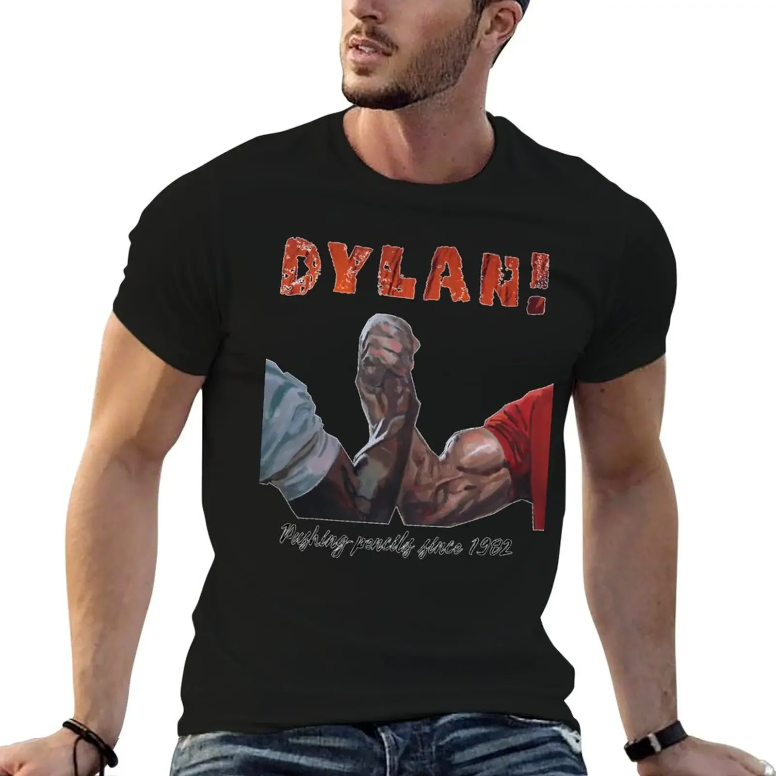 

Dylan Predator Handshake - Pushing Pencils T-Shirt heavyweights vintage graphic tee street wear compression shirt men