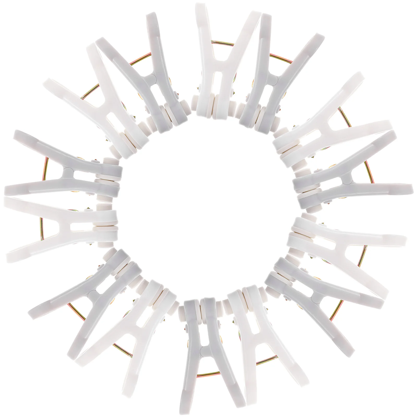 

16pcs Windproof Clothespins Sturdy Clips for Clothesline Drying Laundry Pegs Smooth Non Scratch Fabric Safe Balcony Rail Sunbed