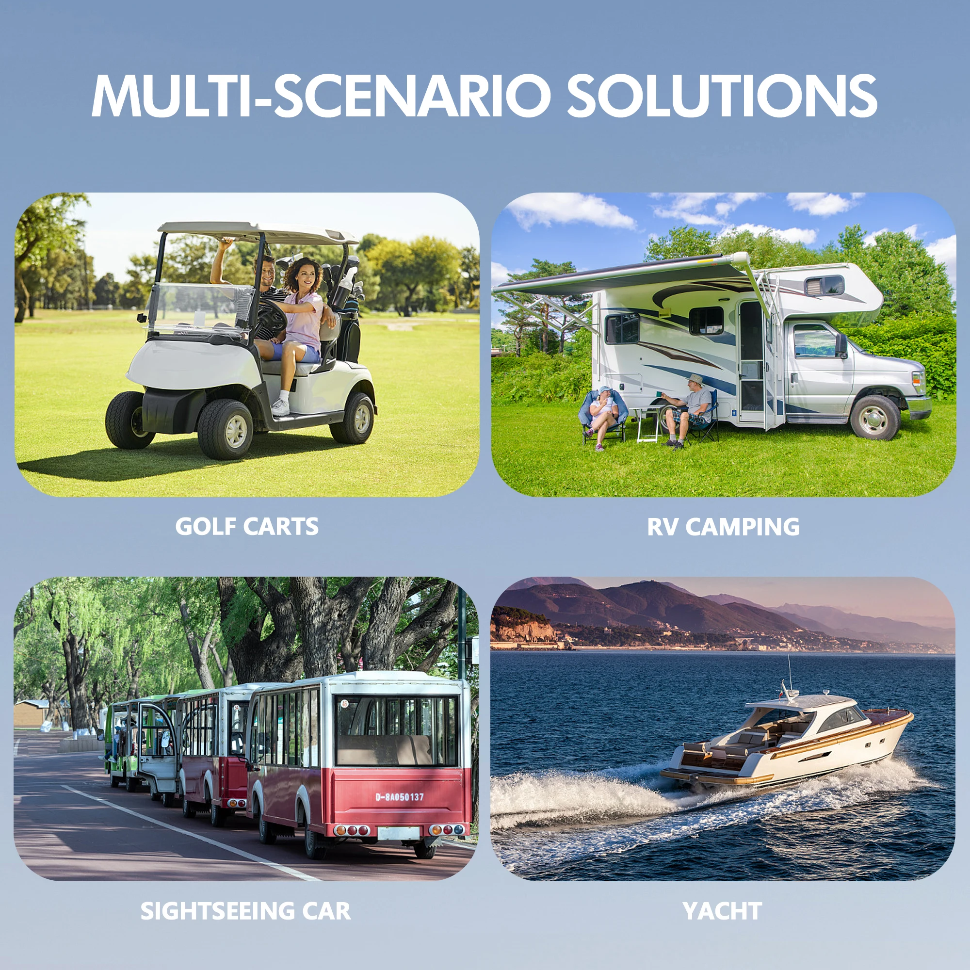 Akumulator LiFePO4 36V 105Ah do wózków golfowych z wbudowaną szybką ładowarką 25A, Bluetooth i BMS 200A do myjek podłogowych Nilfisk Tennant Nobles