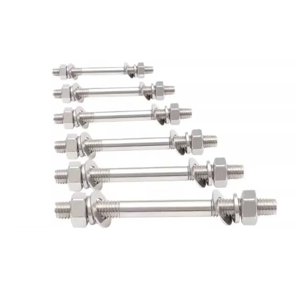 304 Stainless Steel Double Head Screw And Nut Set Combination M3M4M5M6M8