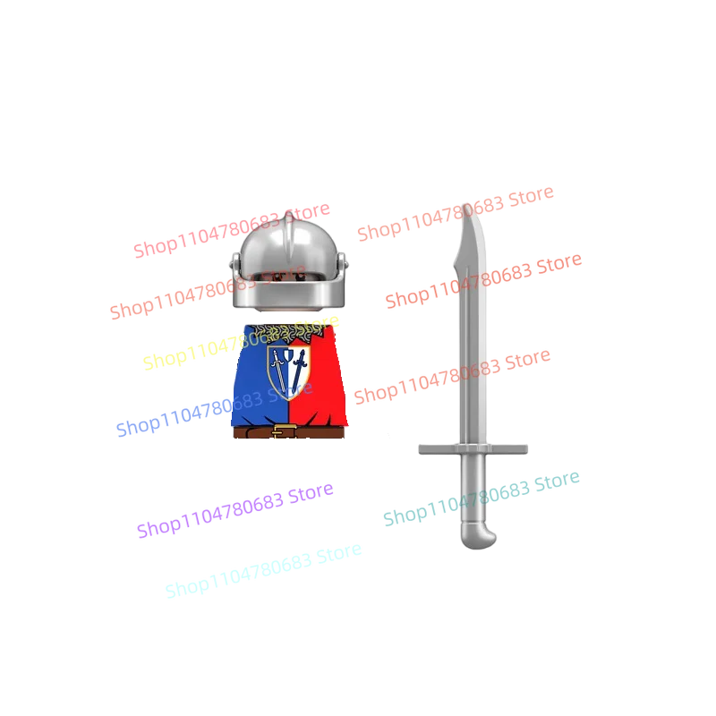 MOC 블록 전쟁 보병 기사 미니 피규어 조립 모델 전시 애니메이션 만화 액세서리 장난감 선물 수집품