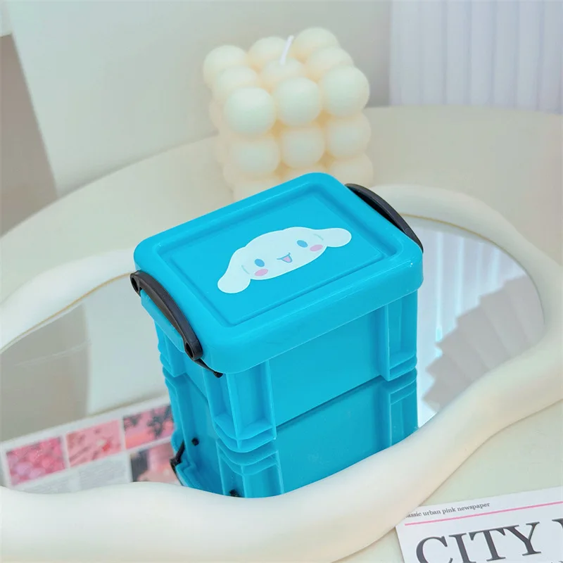 Sanrio Hello Kitty boîte de rangement de ruban de compte à main boîte de papeterie de dessin animé Mini boîte de rangement de bureau petite boîte carrée cadeaux pour fille