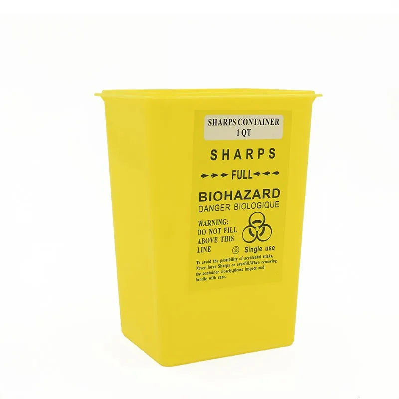 Plastic Tattoo Sharps Container Waste Blade Storage Box Waste Sharp Object Collection Needle Disposal Trash Can Box