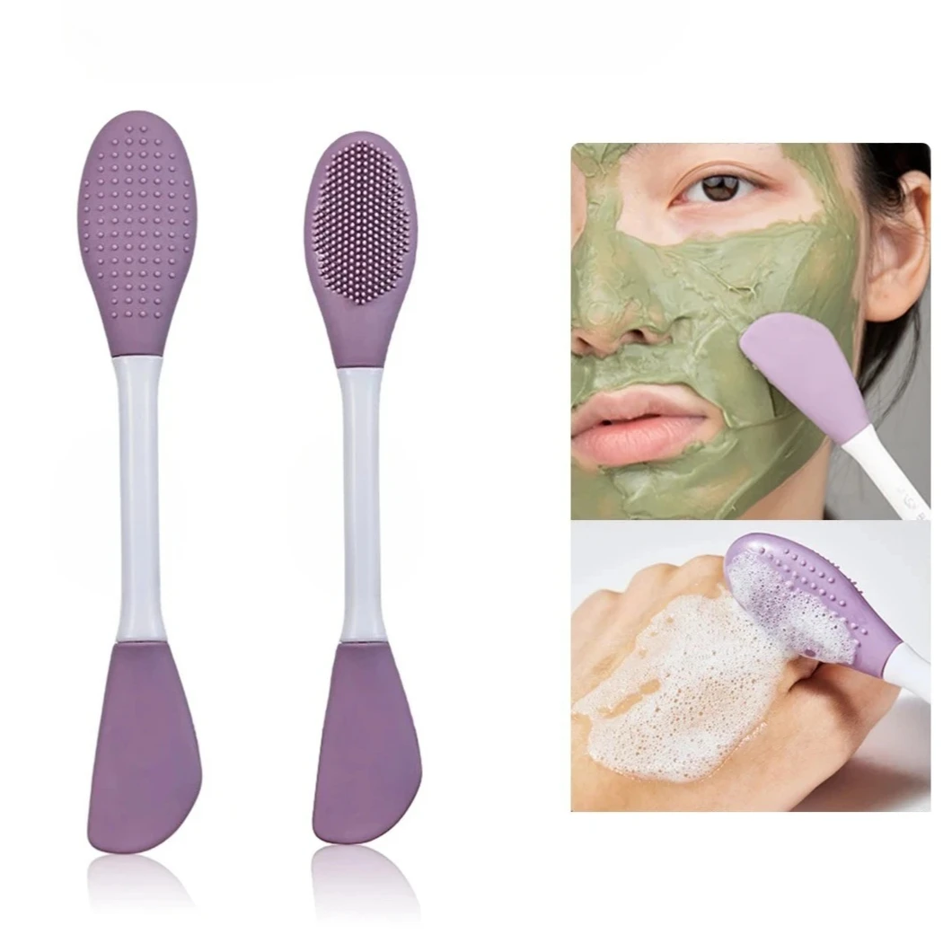 1/2/4 قطعة فرشاة تنظيف الوجه السيليكون 2 في 1، منظف المسام ومقشر لإزالة الرؤوس السوداء، أداة يدوية للتنظيف العميق #1