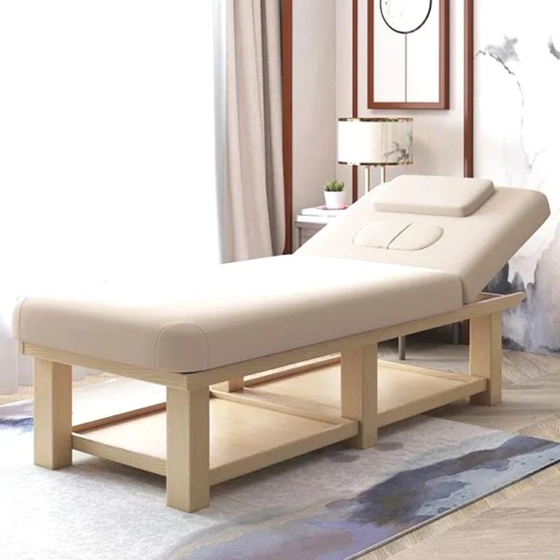 

Nordic Beauty Salon Massage Tables Ear Picking and Moxibustion Solid Wood Massage Tables Adjustable Furniture Massagebett HBMT