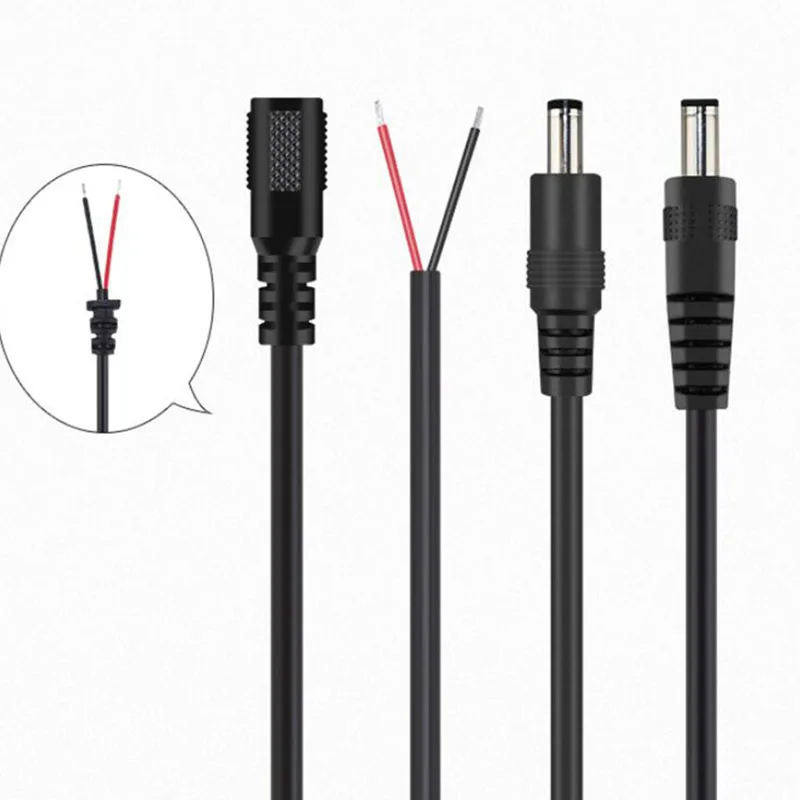 30cm 16awg DC Male Female Power Supply Connector Cable 2.1x5.5mm Copper Wire 10A Current For LED Strip CCTV Camera F1