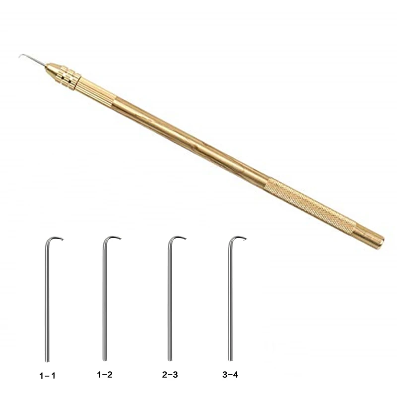 Brass Ventilating Holder with Stainless Steel Needles for Lace Wig Making And Repairing - Ventilating Needle Set