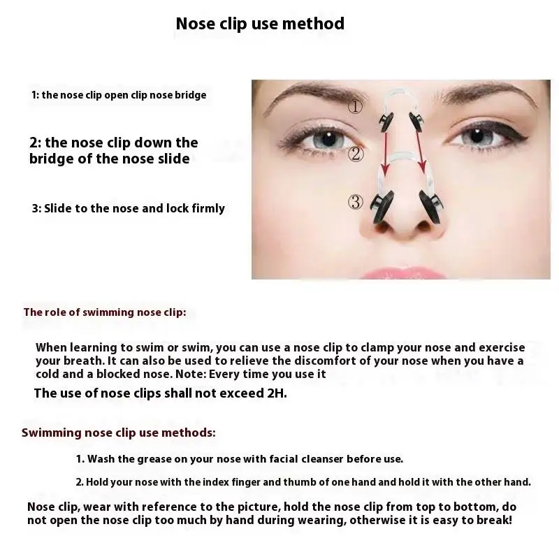 مجموعة سدادة أذن بمشبك أنف للسباحة من السيليكون احترافية مكونة من ثلاث طبقات مقاومة للماء وغير قابلة للانزلاق ومضادة للاختناق للبالغين sw #3