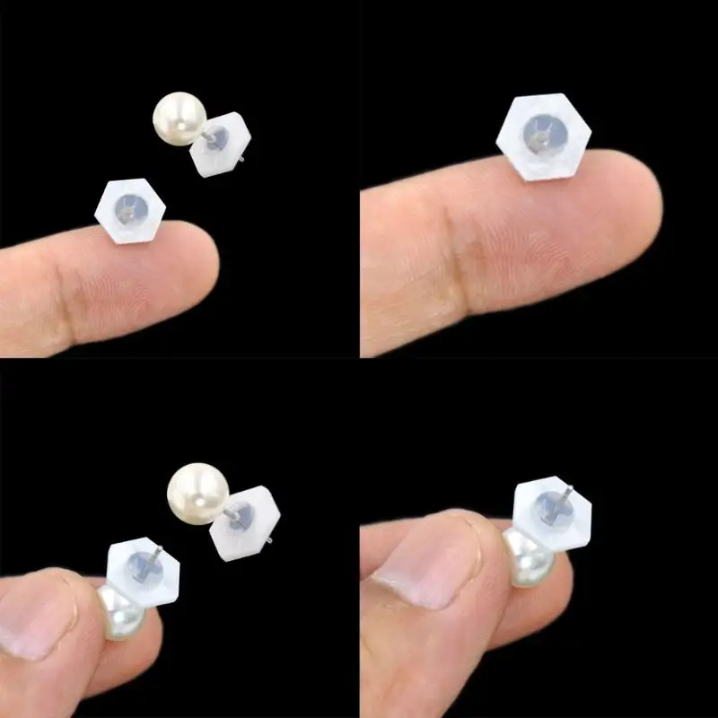 Transparent Earplug for Earrings and Caps Multi functional Earring Clasps XXFD