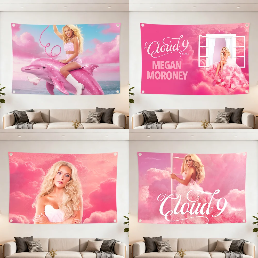 Singer M-Megan Moroney Cloud 9 Q flag Decoration Outdoor Picnic Party Art Hanging Home Camping Party Banner Best sellers
