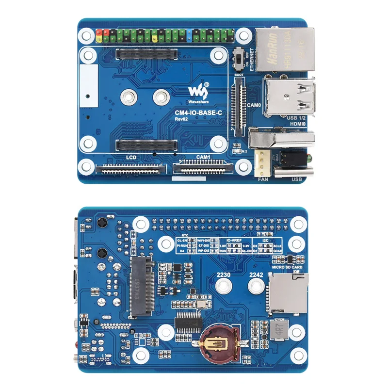 Adaptador USB HDMI para placa de desarrollo CM4-IO-BASE diseñado para el módulo de cómputo Raspberry Pi 4 CM4 IO BASE