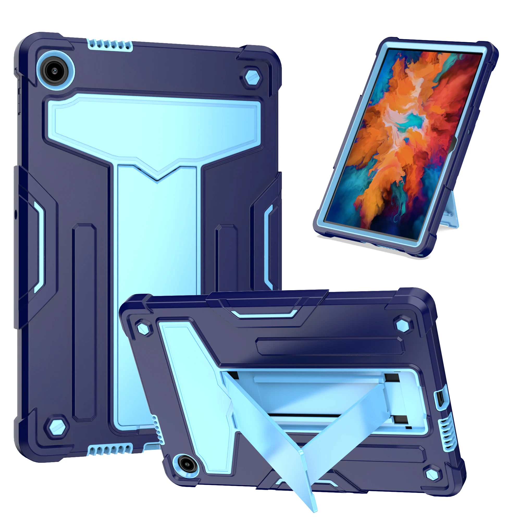 

Built-in Kickstand Case Universal for Lenovo Tab 10.1 2025 K10C 10.1" Model TB-311XU TB-311FU 3-Layers Hybrid Cover Shockproof