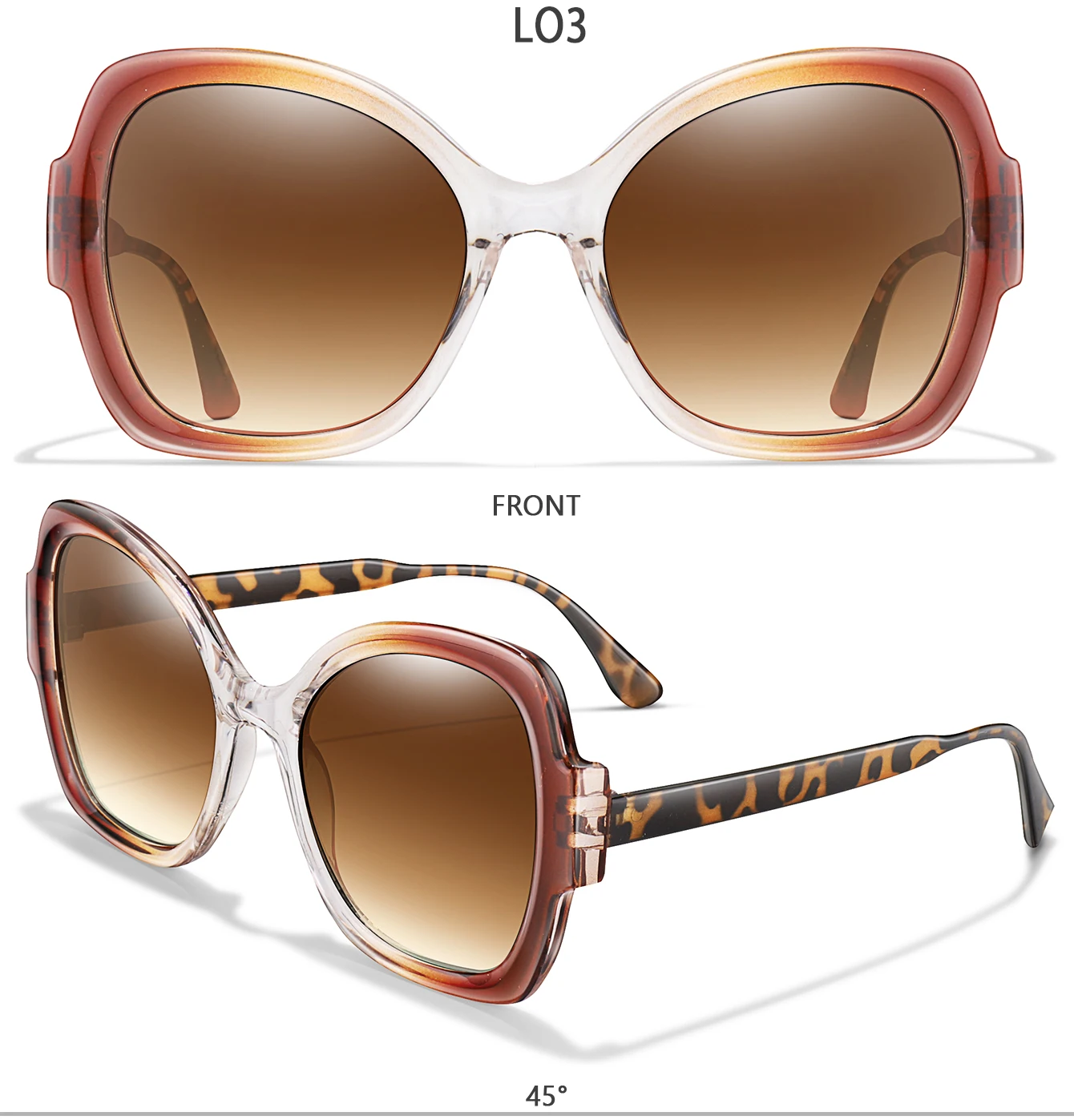 Lässige Sonnenbrille für Damen, die man täglich trägt, klassische quadratische Sonnenbrille zum Einkaufen, für Selfies, Partys, Reisen, Radfahren, mit BOX UV400 – Detail 6