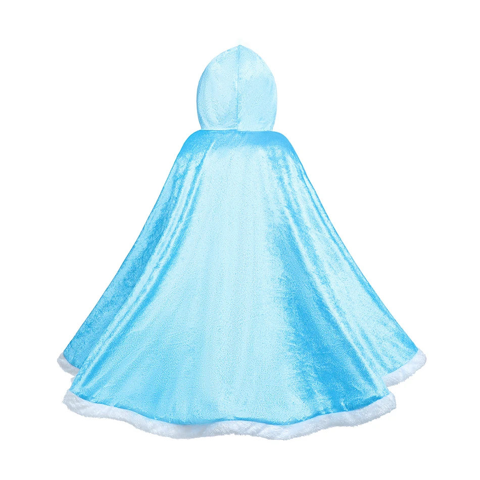 Prinzessin süßer fester Umhang mit Kapuze für Mädchen und Kinder, Winterumhang, Weihnachten, Geburtstag, Halloween, Karneval, Party, Kostüm, Cosplay-Zubehör – Detail 4
