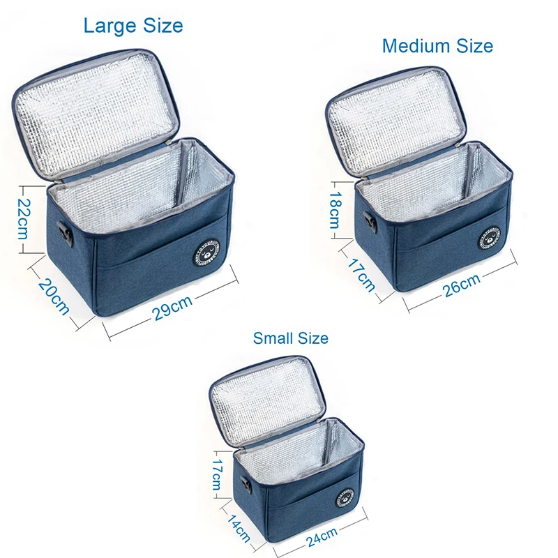 Portable Lunch bag Food Thermal Box thicken Durable Waterproof Cooler bento bag with Shoulder strap large capacity picnic Basket