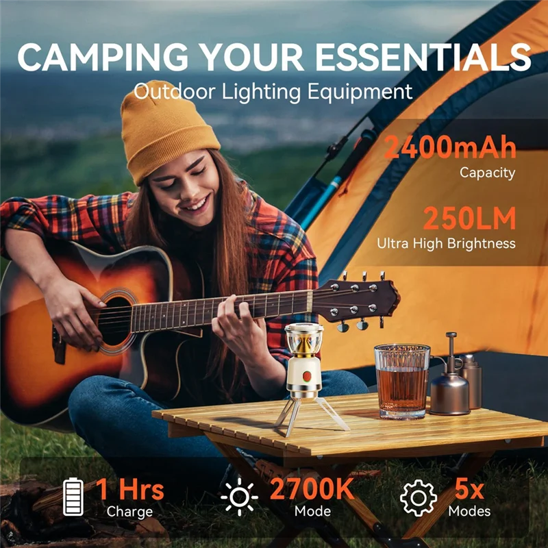 

RTENTE-Ultra-Bright LED Camping Lamp Ideal For Outdoor Camping Ideal For Outdoor Camping And Atmosphere Lighting