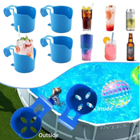 Heavy Duty Poolside Cup Holder No Drill Hanging Organizer with Strong Grip for Hot Tub Beach Patio Swimming Pool Accessories
