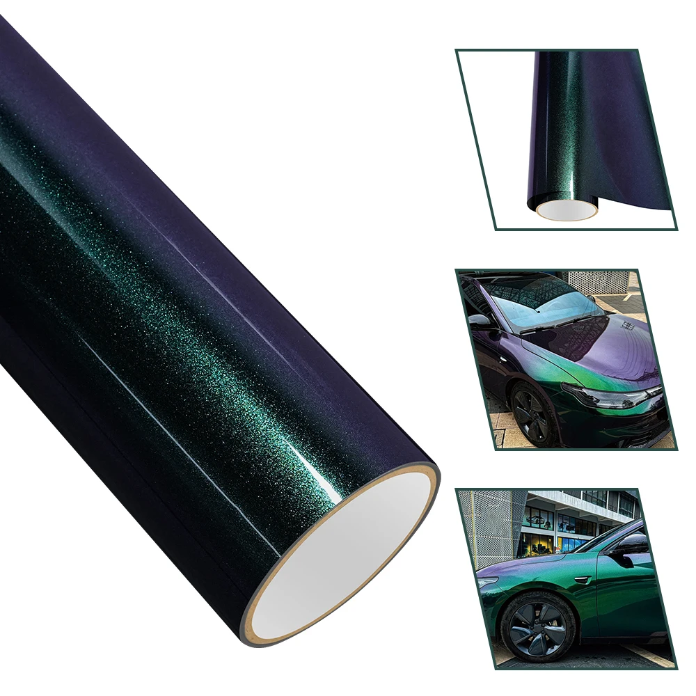 

Premium Auto Vinyl Auto Self Adhesive Film Car Body Wrap Diamond Purple&Green Color Vehicle Sticker Computer Decal Laptop Skin