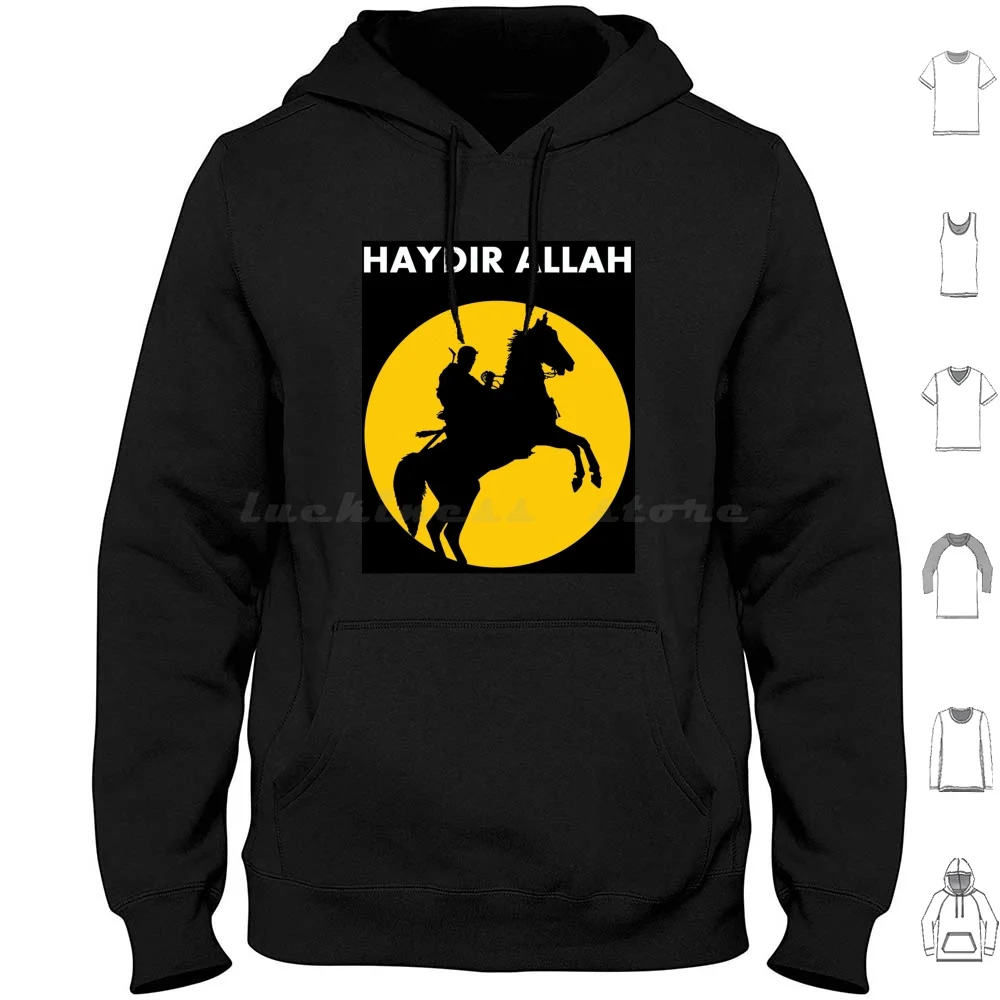 Ertugrul Bey Knight Haydir Allah Iyi Imperio Otomano cartel sudaderas con capucha de manga larga Lord Farquaad entero Shrek escritura entera