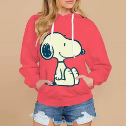 2024 Fall Snoopy Family hoodie Kawaii Spring and Autumn cartoon print casual hoodie suitable for children's birthday gifts