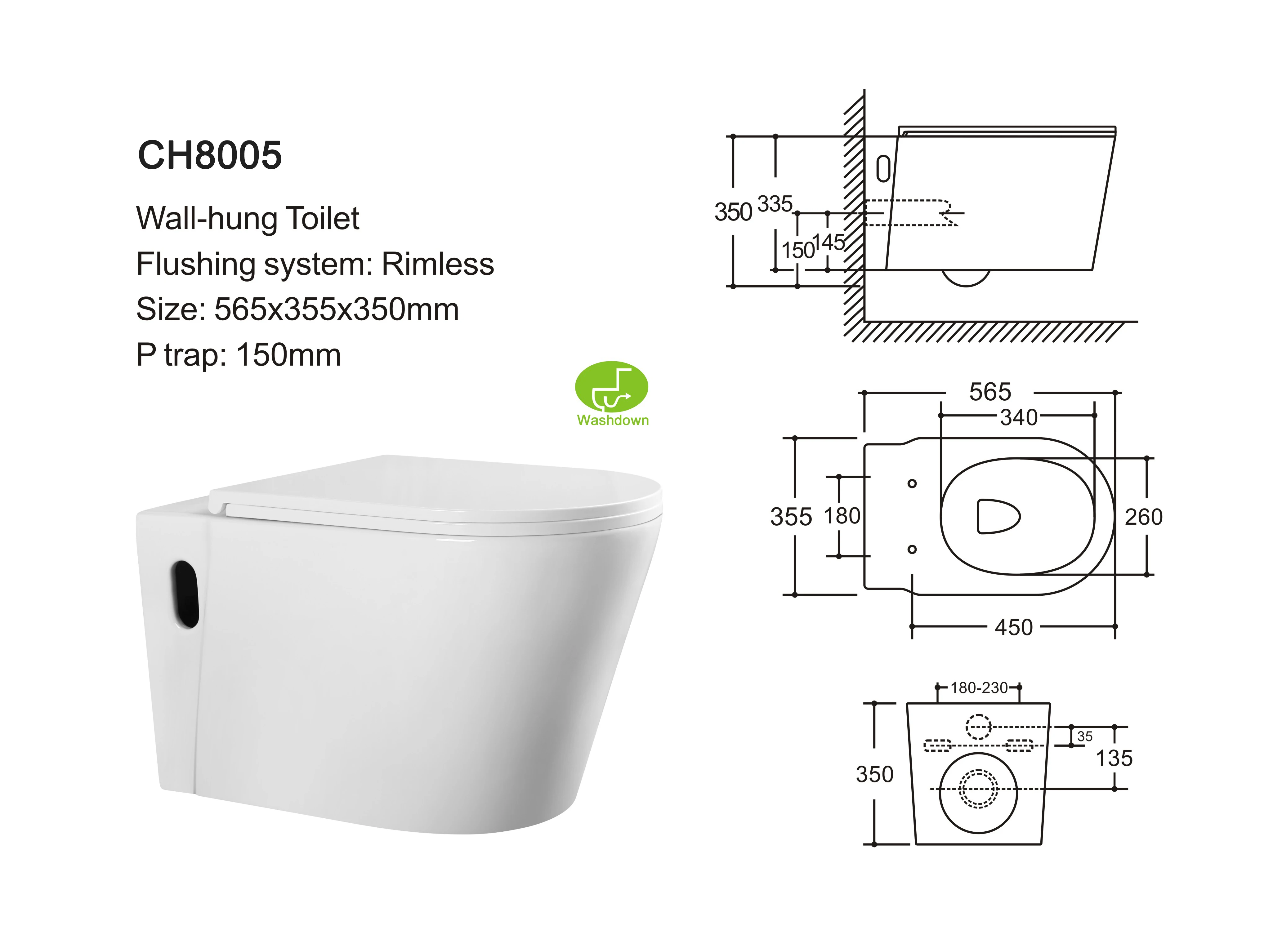 Quality Choice European Japan Style Bathroom Sanitary Ware Ivory Color WC Toilets Water Flush Tank Wall Hang Mount Toilet