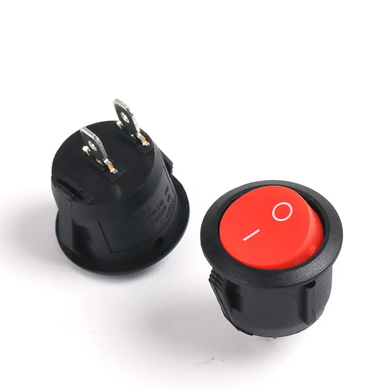 5Pcs KCD1-105 Diameter 16.5mm Small Round Boat Rocker Switch Mini Round Black White Red 2Pin/3Pin ON-OFF ON-OFF-ON Rocker Switch