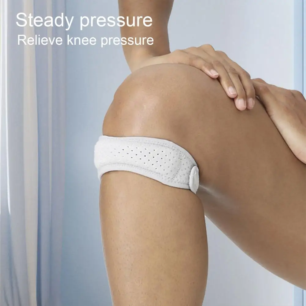 Knee Pad Adjustable Knee Strap with Fastener Tape Breathable Sweat-absorption Patella Support Non-slip Pain Relief Knee Brace