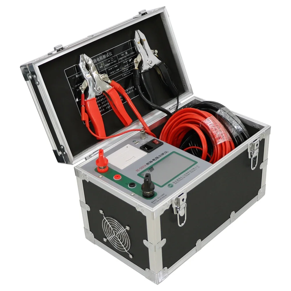 50A 100A 300A 500A 600A Intelligent Micro Ohm Meter Low Contact Resistance Tester for Metal Contact Loop Lab Testing