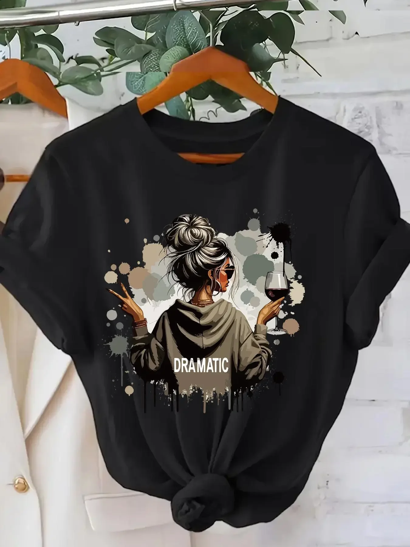 

Casual Daily Combining Trendy Prints Comfortable Neckline Women'S Stylish Printed Short-Sleeve T-Shirt with