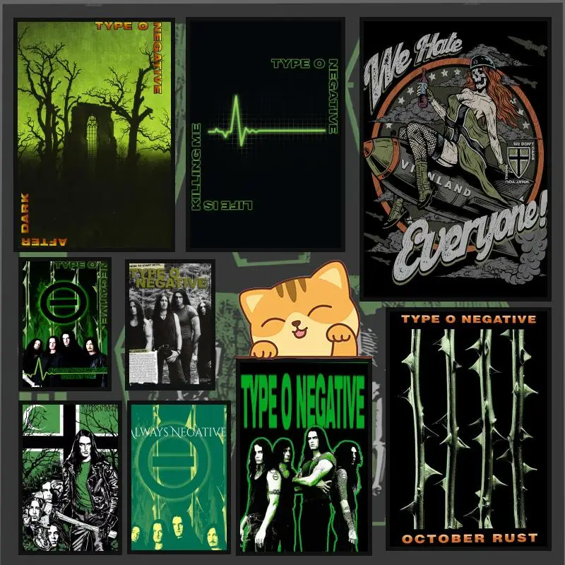 Rock Band T-Type O N-Negative Poster HD Anime Hot Theme Singer/OST/Movie-Waterproof Self-Stick Home Decor