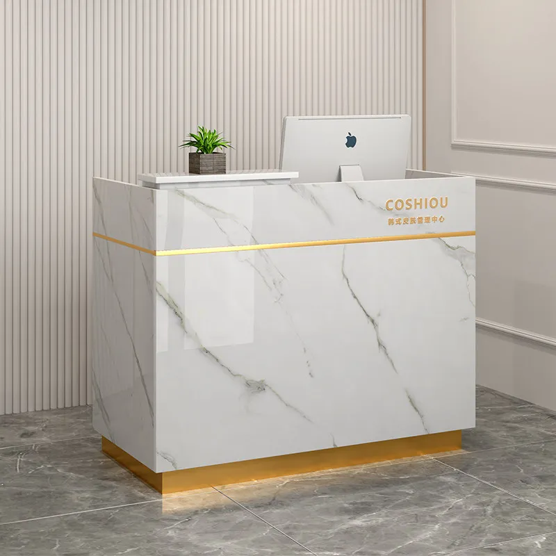 Luxury Display Reception Desks Organizers Corner Welcome Executive Reception Desks Aesthetic Company Mostrador Office Furniture