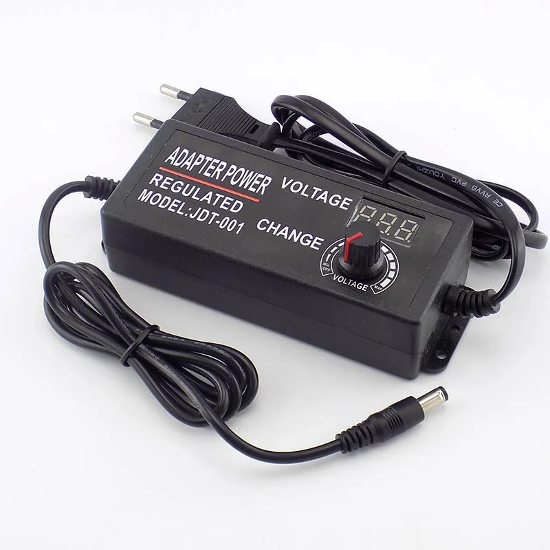 AC 100-220V to DC 3-12V 5A Adjustable Power Adapter Power Supply CCTV Camera for Led Strip Light Display Screen Charger L19