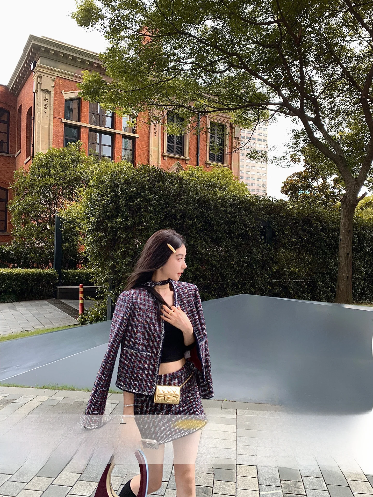 

Женское стеганое пальто Ele ort: новая осенняя коллекция, винтажный стиль, маленький размер, утепленная фланелевая ткань