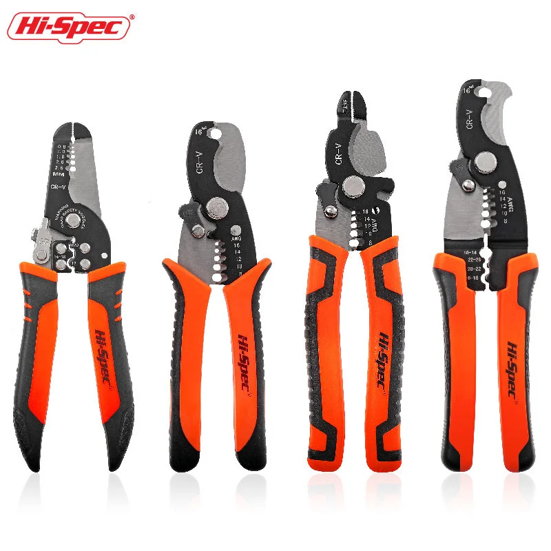 Hi-Spec Automatic Stripping Electrician Pliers,Crimping Terminal 0.8-2.6mm,Multifunctional Peeling Tools,Used For Cable Cutting,