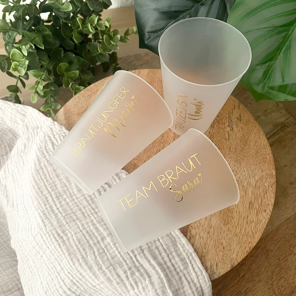 Personalized Team Bride Party Cups Wedding Decorations Reusable Cups with Names Bachelorette Hen Party Supply for Guests