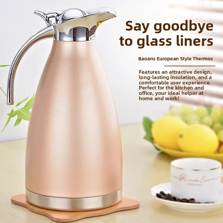 

Large Capaci Stainl Steel Vacuum Insulated Water Bottle Home Use Thermal Pot European Sle 2L Warm Water Pot for Office...