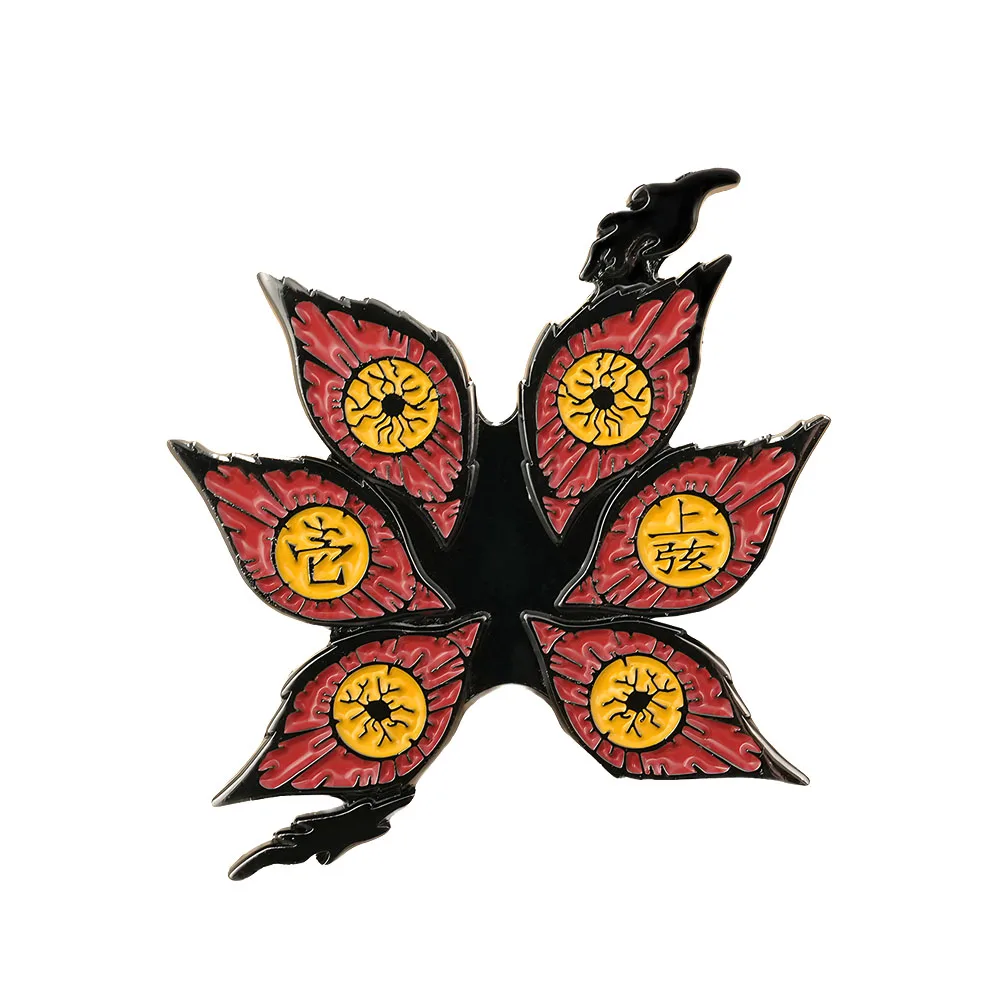 kokushibo Eyes Enamel Pin Kimetsu No Yaiba Demon Slayer Badge Anime Peripheral Cosplayer Gift Accessories