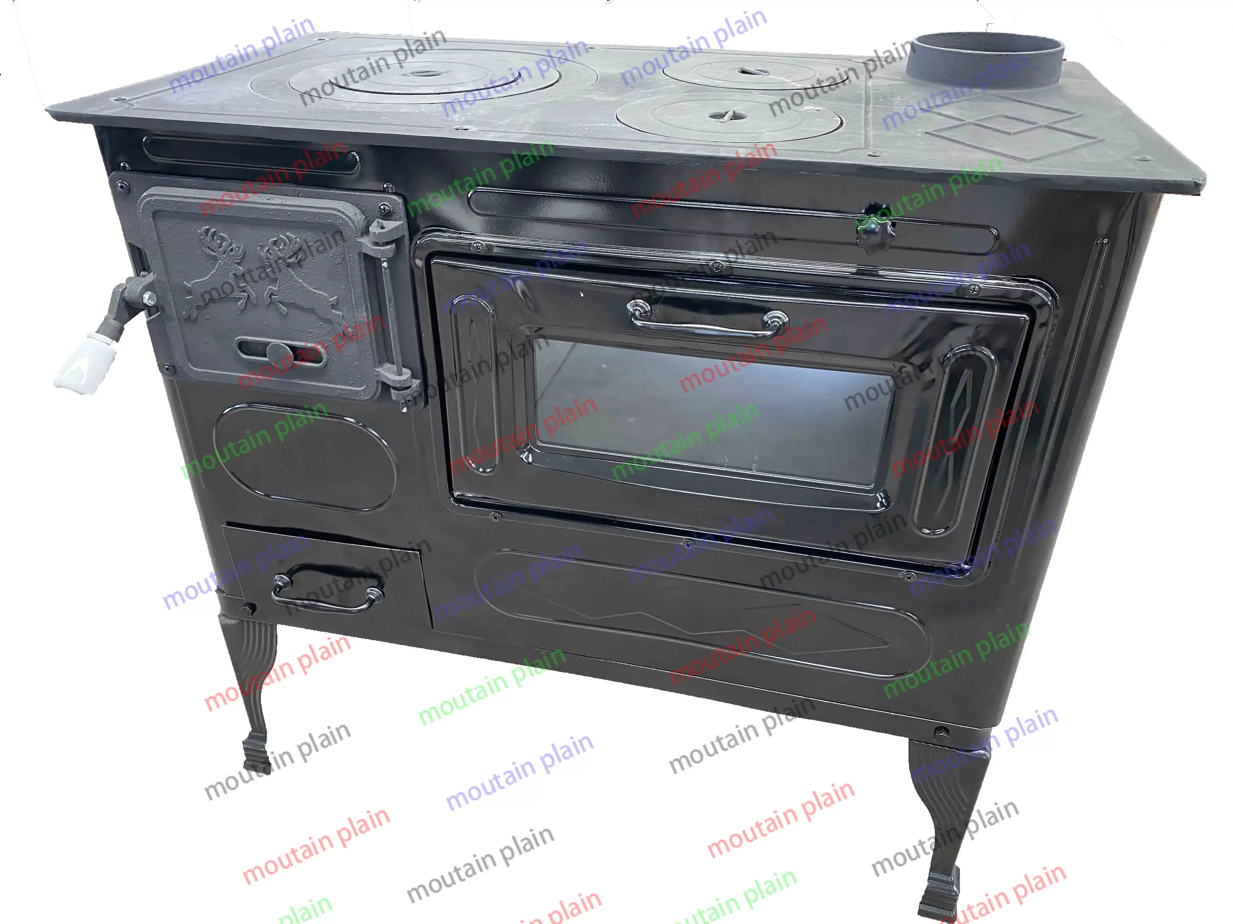 Large Cast iron wood burning Stoves  for cooking with oven