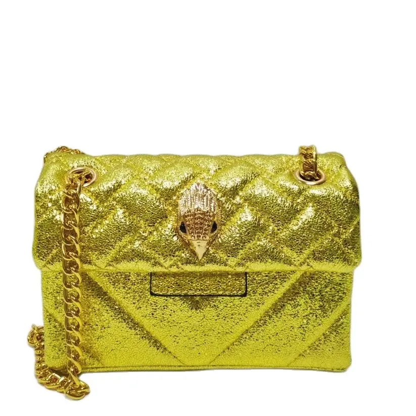 Luxury Design Shiny Glitter Mini Golden Women Handbag Shinny Sequin Quilted Fashion Cross Body Bag