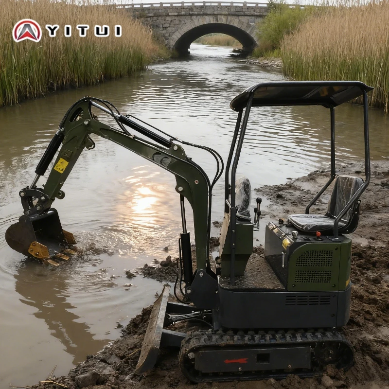 1,2 Tonnen Minibagger, hochwertiges Ce Epa Euro, 5-farbig, maßgeschneidert, mehrere Zubehörteile, kostenlose Lieferung, Fabrikversand