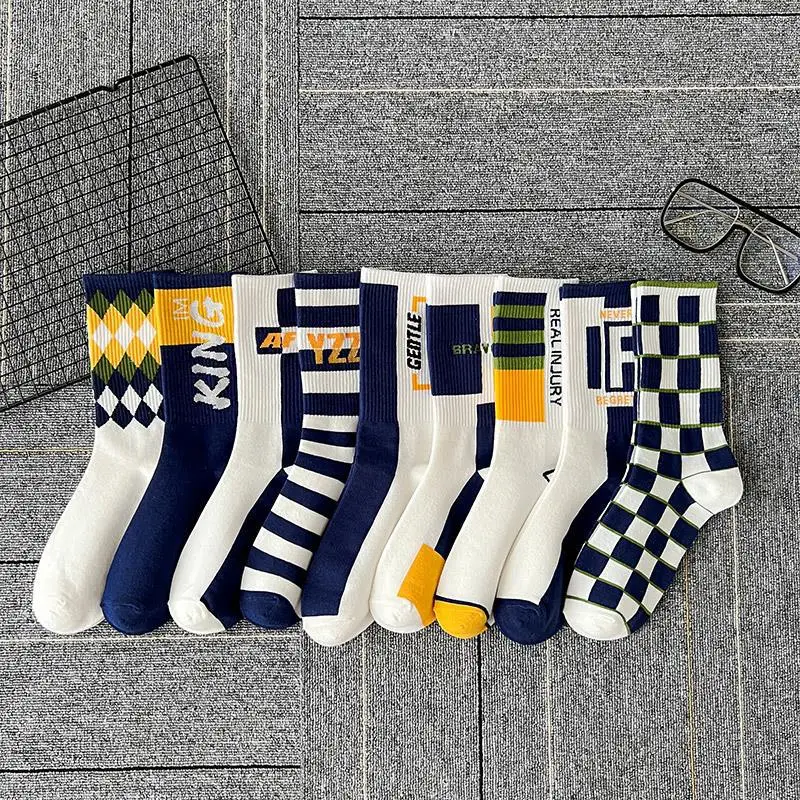 1 Pair Of High Quality Fashion Harajuku Street Hip Hop Novelty Socks Happy Sports Socks For Men And Women Neutral Funny Socken