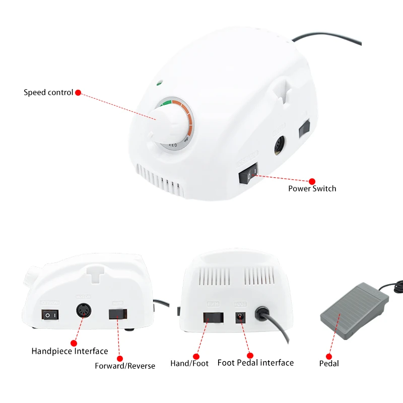 2028J Korea Micro Nail Cutter Motor At.Marathon 3 Champion Gel Nail Sander+SH37L Callus Remover Electric Nail File Drill Machine