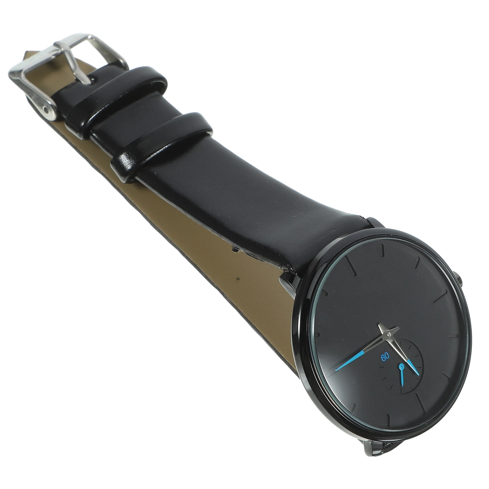 

Mens Waterproof Luminous Quartz Watch Black Band Minimalist Design Silent Precise Moving Fashion Gift for Husband Father