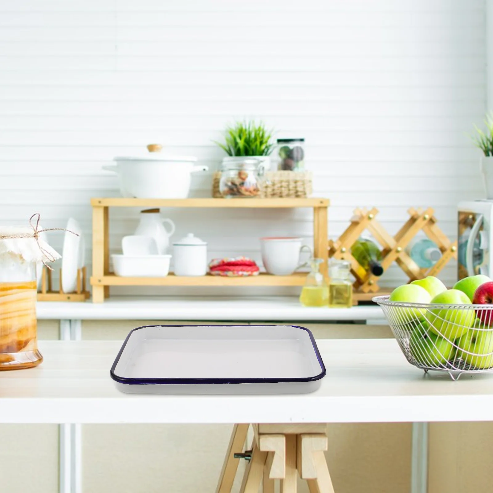 

Enamel Baking Sheet Rectangular Carbon Steel Roasting Pan For Oven Bake Lasagna Casserole Dish Nonstick Easy Clean