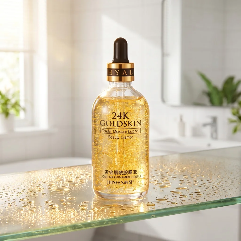 Sérum pour le visage à l'acide hyaluronique et à la nicotinamide 24 carats 30 ml, anti-âge, lifting du visage, essence de collagène, soin de la peau, sérum éclaircissant