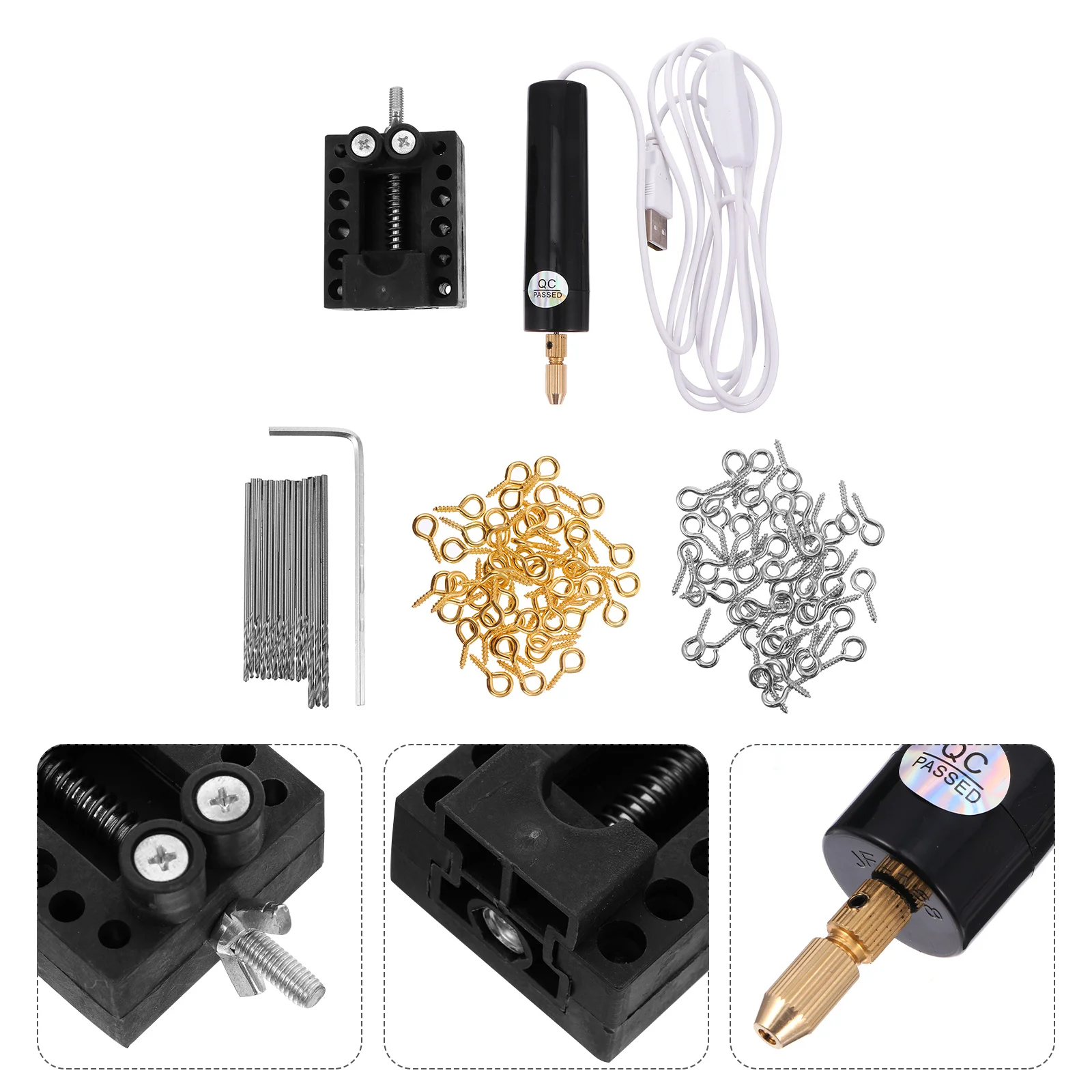 

1Set Portable Mini Electric Drill Set USB Rotary Tools DIY Crafts Hole Drilling Pearls Walnut USB Rotary Tools