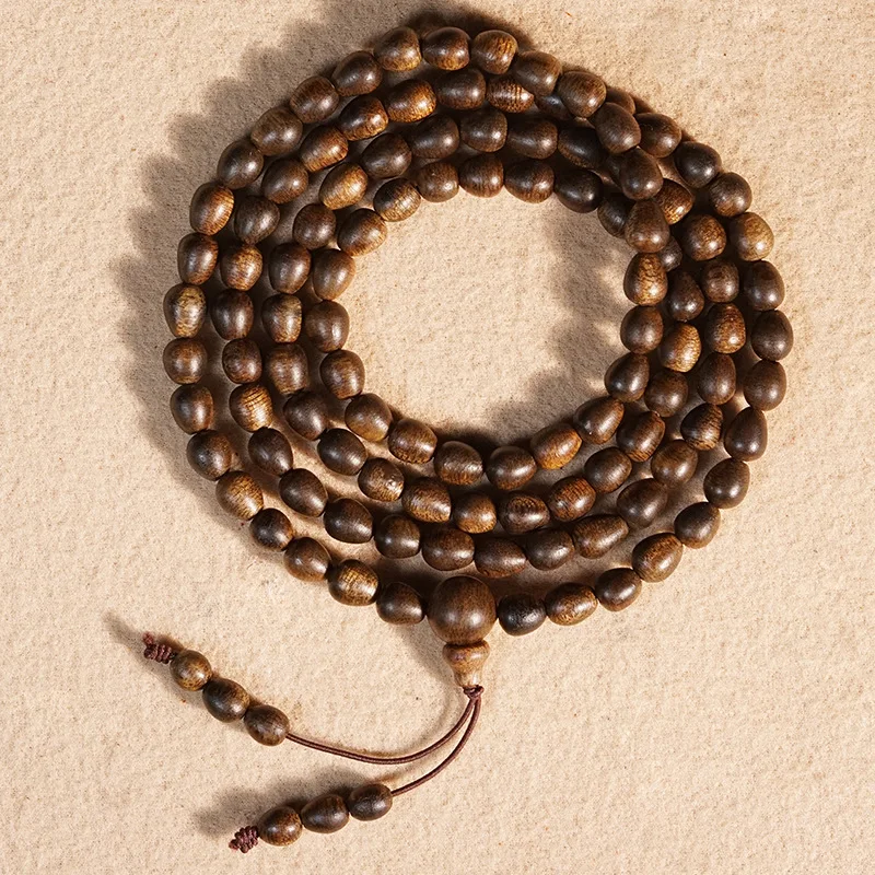 

Brunei Old Material Agarwood Drop Bead Neckwear Bracelet Unshaped Scented Beaded String for Men Women Couples Gifts