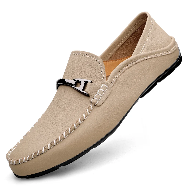 Mens Slip On Loafers Genuine Leather Driving Moccasins Fashion Casual Shoes Flats High Quality Sales Promotion